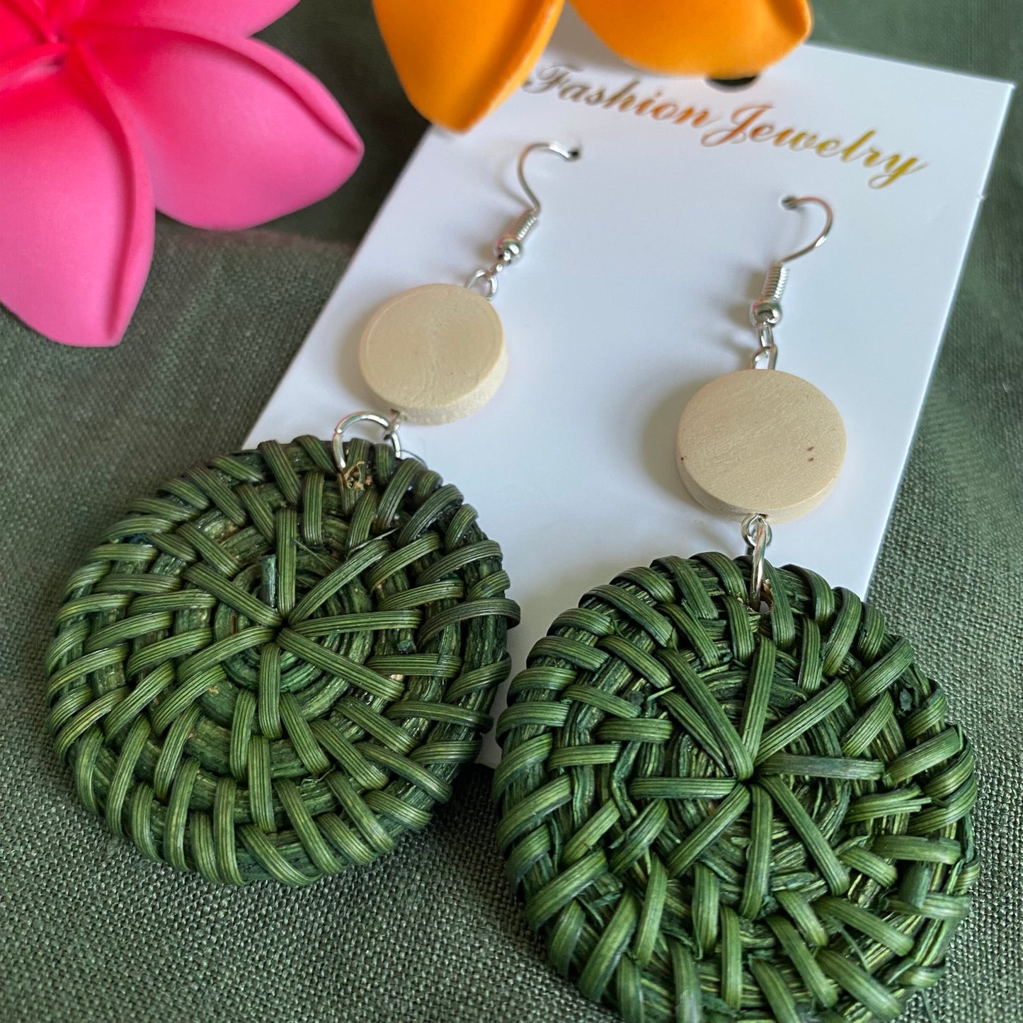 Ailana Woven Rattan Drop Earrings