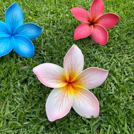 XXL Frangipani Sei Faux Hair Flowers Pacific Islander Womens Accessories 14cm Tekiteki