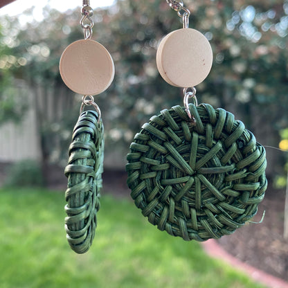 Ailana Woven Rattan Drop Earrings