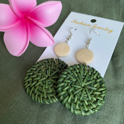 Ailana Woven Rattan Drop Earrings