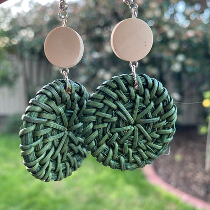 Ailana Woven Rattan Drop Earrings