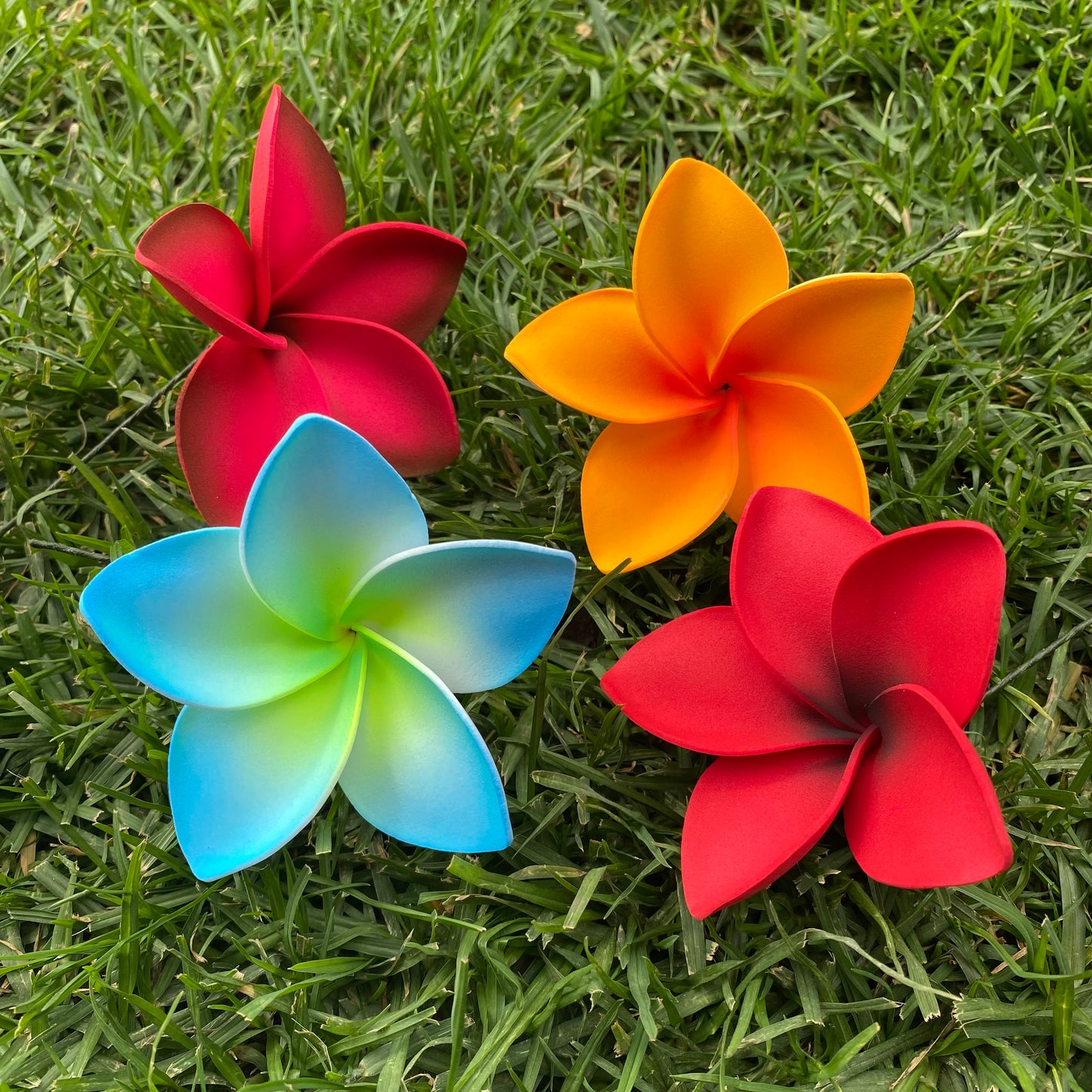 Large Frangipani Sei Faux Hair Flowers Pacific Islander Womens Accessories 9cm #product_variant# - Island Aesthetica