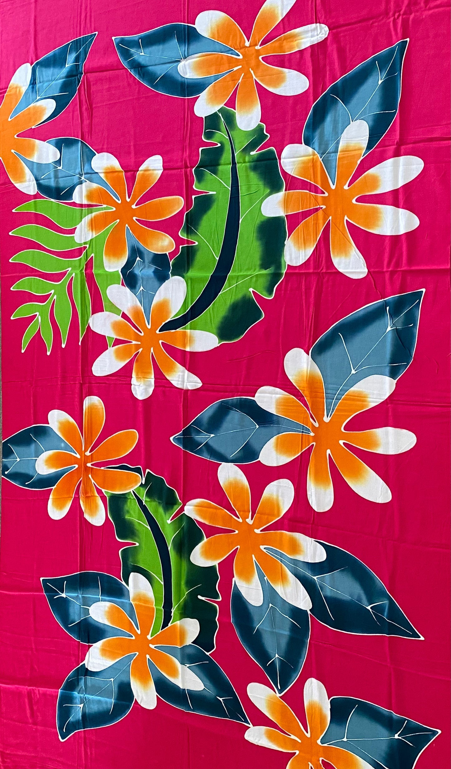 2m Ie Lavalava Women's Pareu Floral Sarong Beach Tropical Cover Up Size L Rayon