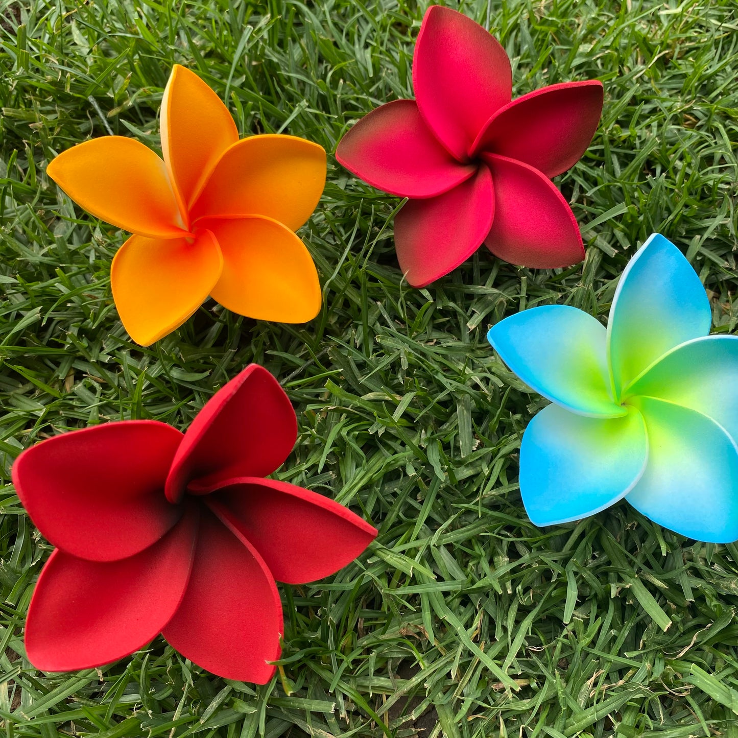 Large Frangipani Sei Faux Hair Flowers Pacific Islander Womens Accessories 9cm #product_variant# - Island Aesthetica