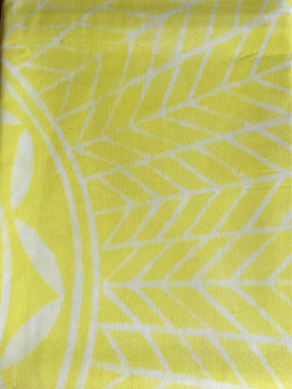 2m Pastel Citrus Block Print Ie Lavalava Women's Pareo Cotton Poplin Sarong Beach Cover Up Size L