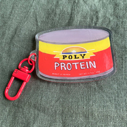 Corned Beef Poly Protein Acrylic Keychain Bag Charm