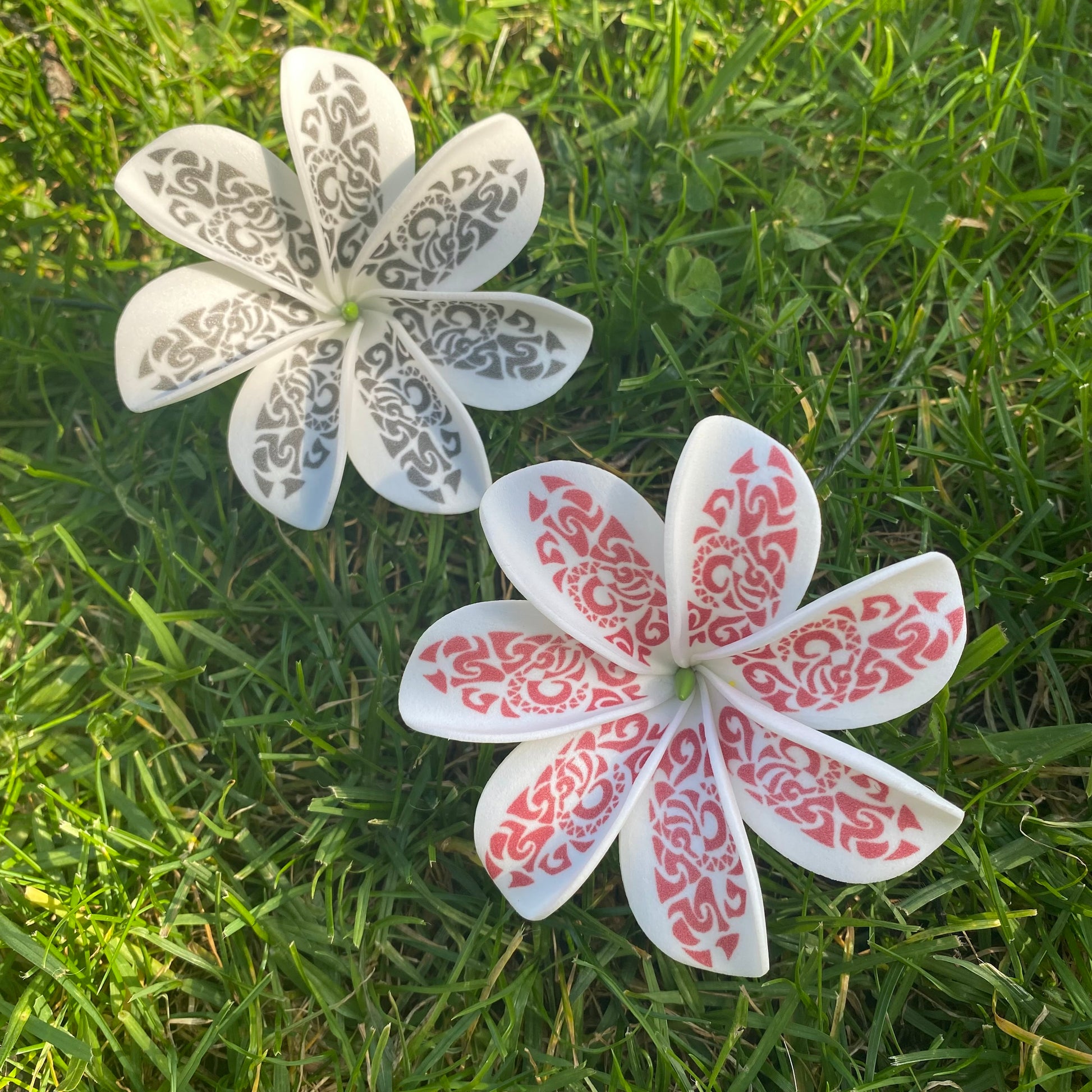 Tiare Sei Foam Flowers with Polynesian Pattern 8cm Medium #product_variant# - Island Aesthetica