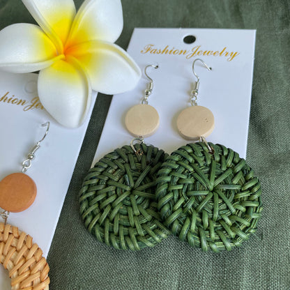 Ailana Woven Rattan Drop Earrings