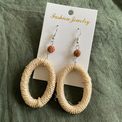 Makani Woven Rattan Drop Earrings