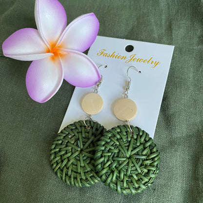 Ailana Woven Rattan Drop Earrings